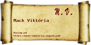 Mack Viktória névjegykártya